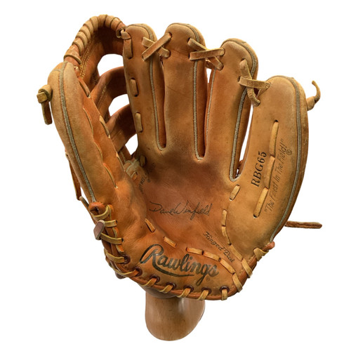 Vist Large View of Product Image Which is Rawlings DAVE WINFIELD RBG65 BB/SB Glove RH Throw Brown 12"