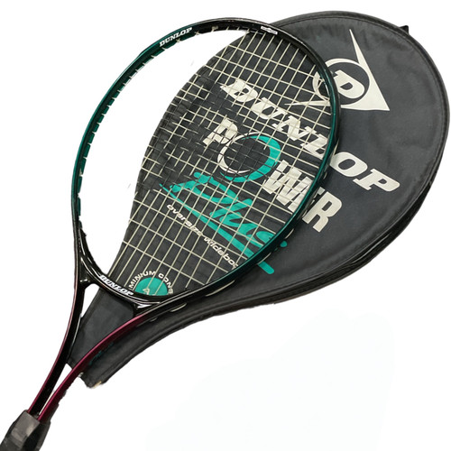 Vist Large View of Product Image Which is Dunlop POWER PLUS Womens Tennis Racquet Black 4 5/8"
