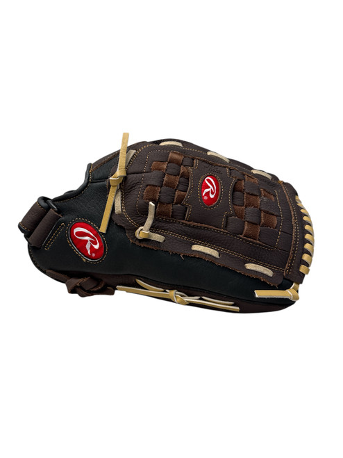Vist Large View of Product Image Which is New Rawlings Renegade RL140B 14” RH Throw Glove - Brown And Black 