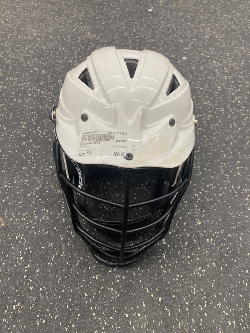 Vist Large View of Product Image Which is Used Cascade CPVR Lacrosse Helmet White M/L
