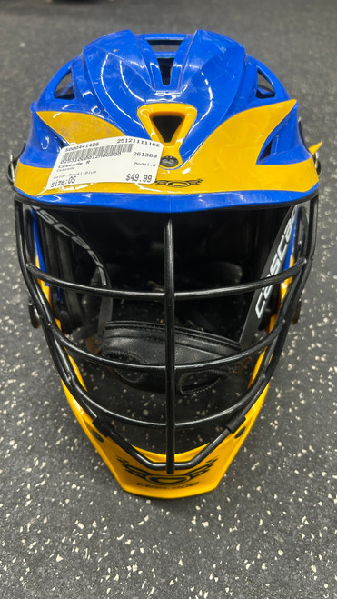 Vist Large View of Product Image Which is Used Cascade R Lacrosse Helmet Royal Blue One Size
