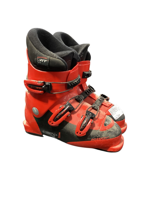 Vist Large View of Product Image Which is Used Rossignol COMP J 3 Boys DH Ski Boot Red 225 MP - J04.5 - W5.5