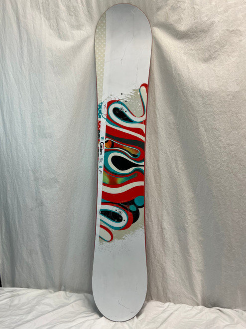 Vist Large View of Product Image Which is Used Burton CUSTOM Mens Snowboard Only White 158 cm