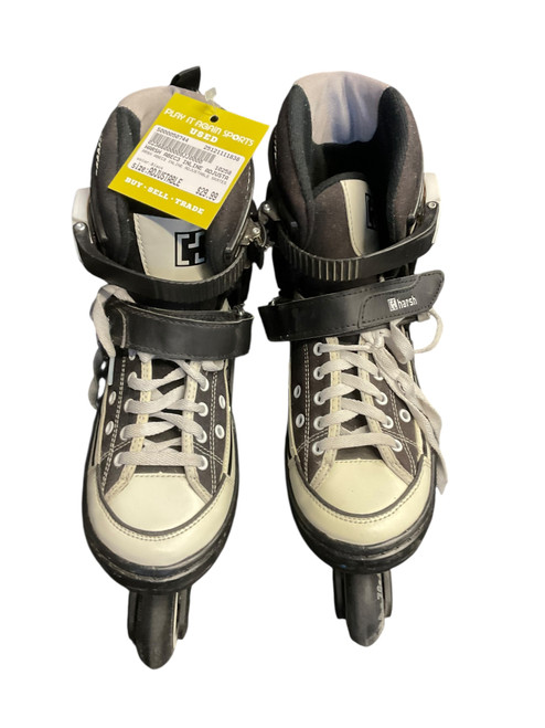 Vist Large View of Product Image Which is Used HARSH ABEC3 INLINE ADJUSTABLE SKATES Senior Rec Fitness Skates Black Adjustable