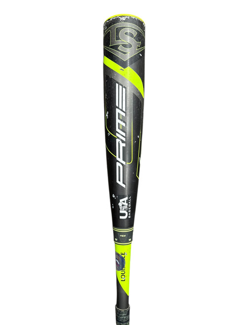 Vist Large View of Product Image Which is Used Louisville Slugger Prime 9 29/19 -10 USA 2 5/8” Bat - Grey and Optic Yellow