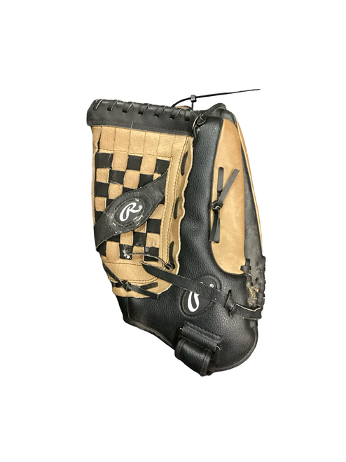 Vist Large View of Product Image Which is Used Rawlings RSB BB/SB Glove RH Throw Black 14"