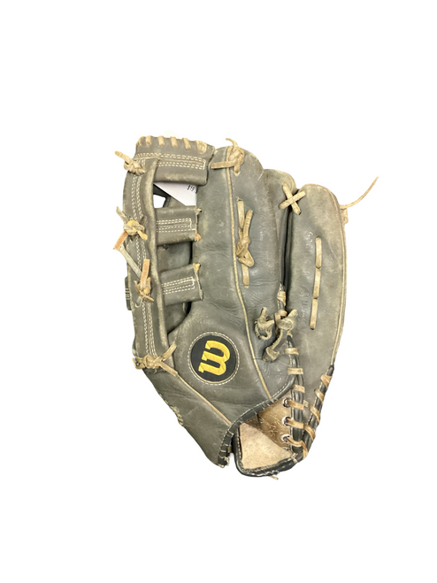 Vist Large View of Product Image Which is Used Wilson BLACK GLOVE BB/SB Glove RH Throw Black 13"