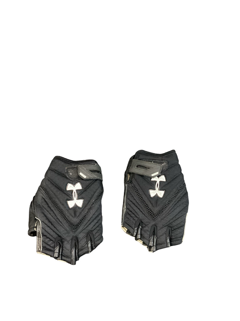 Vist Large View of Product Image Which is Used Under Armour LINEMAN FB Gloves Black SM