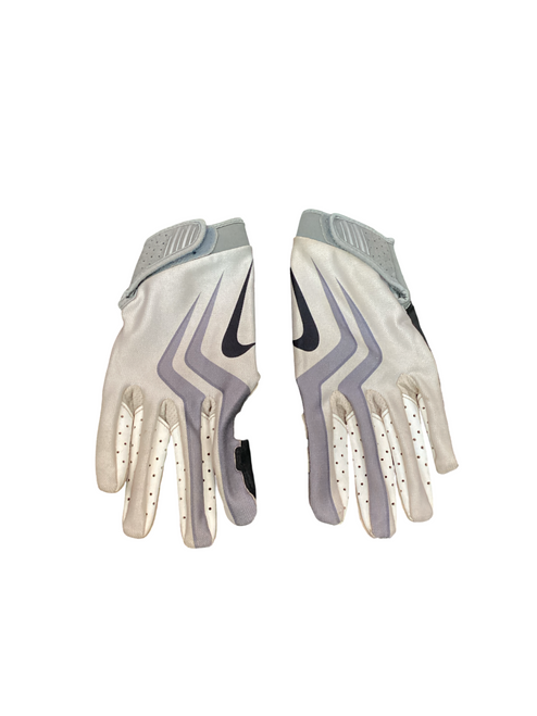 Vist Large View of Product Image Which is Used Nike ADULT SMALL FB Gloves White SM
