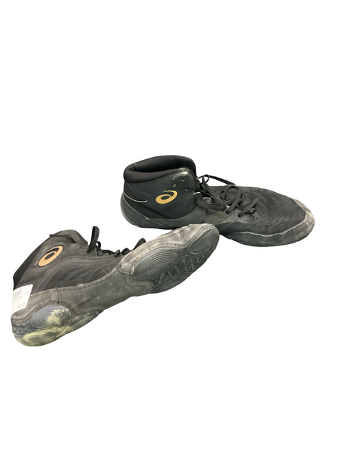 Vist Large View of Product Image Which is Used Asics Wrestling Shoes Black Senior 10.5