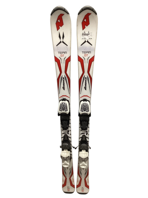 Vist Large View of Product Image Which is Used Nordica GT TEAM Boys DH Ski/Binding White 120 cm