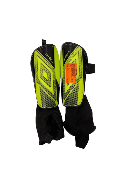 Vist Large View of Product Image Which is Used Umbro Soccer Shin Guards Youth Yellow MD