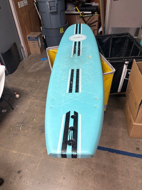 Vist Large View of Product Image Which is Used Surface Soft Surfboard 8' - Missing Side Fins