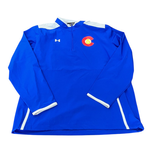 Vist Large View of Product Image Which is Used Under CSU 1/4 Zip Navy Blue 3X