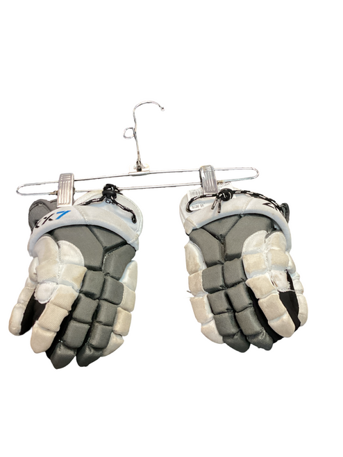 Vist Large View of Product Image Which is Used Champro LRX7 Lacrosse Gloves Junior White SM