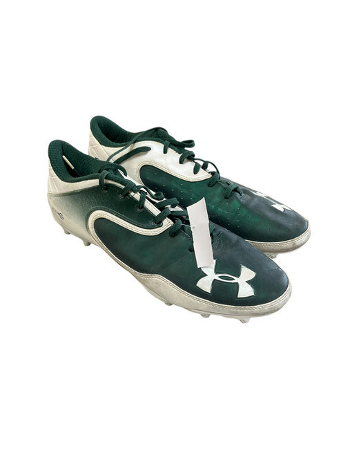 Vist Large View of Product Image Which is Used Under Armour Adult FB Cleats Green Senior 12.5