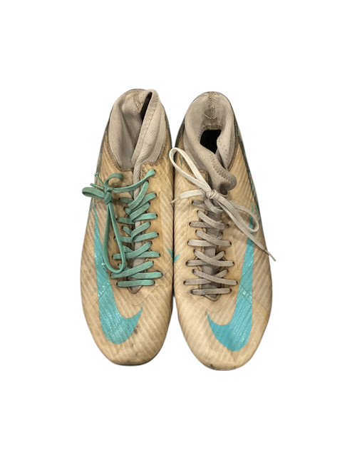 Vist Large View of Product Image Which is Used Nike Soccer Cleats White Senior 9.5