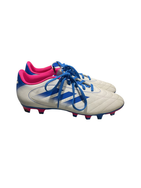 Vist Large View of Product Image Which is Used Adidas Soccer Cleats Carolina Blue And White Senior 7.5