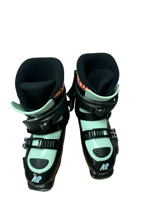 Vist Large View of Product Image Which is Used 2022 K2 LUVBUG-3 Girls Ski Boots Black 235 MP - J05.5 - W06.5 - Like New