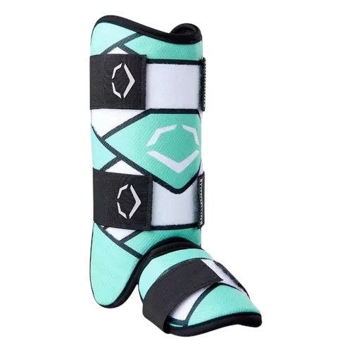 Vist Large View of Product Image Which is Evoshield SRZ-2 Seafoam Youth Batters Leg Guard