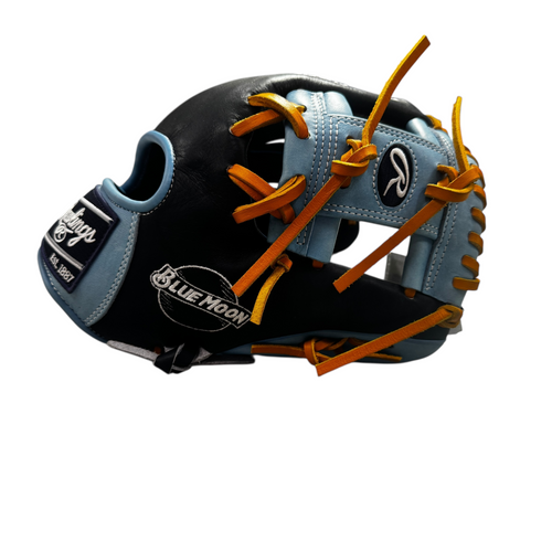 Vist Large View of Product Image Which is Used Rawlings HEART OF THE HIDE BLUE MOON BB/SB Glove RH Throw Royal Blue 12"