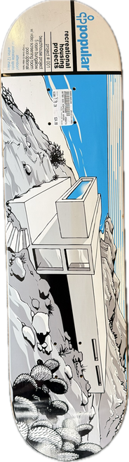 Vist Large View of Product Image Which is Used POPULAR HOUSE Skateboard Deck Only White 7 3/4"