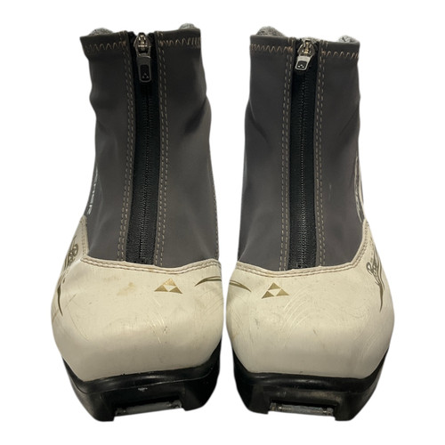 Vist Large View of Product Image Which is Used Fischer Womens NNN XC Ski Boots White W 07-07.5 / JR 05.5-06