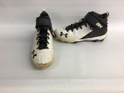 Vist Large View of Product Image Which is Used Under Armour BB/SB CLEAT BB/SB Cleats White Youth 06.0