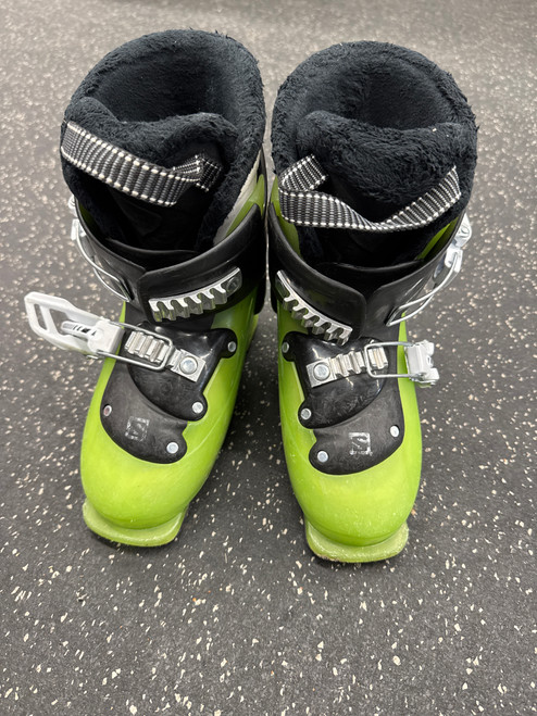 Vist Large View of Product Image Which is Used Salomon T2 Boys DH Ski Boot Green 190 MP - Y12