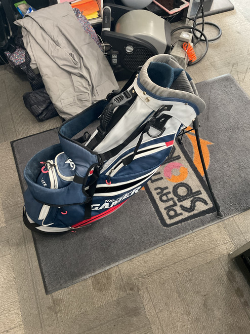 Vist Large View of Product Image Which is Used Top Flite 7 WAY Mens Stand Bag Navy Blue