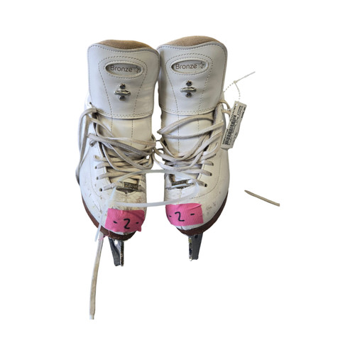 Vist Large View of Product Image Which is Used Riedell BRONZE STAR Girls Figure Skate White Junior 02