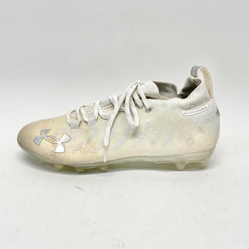 Vist Large View of Product Image Which is Used Under Armour SPOTLIGHT LUX MC Adult FB Cleats White Senior 8.5