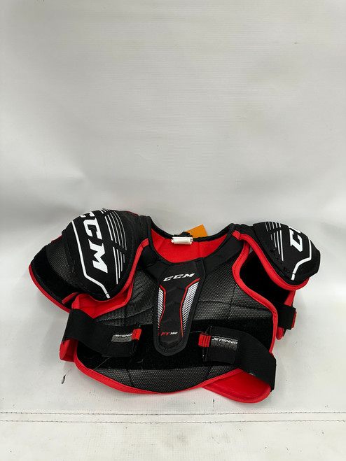 Vist Large View of Product Image Which is Used CCM JETSPEED FT350 Junior Shoulder Pads LG