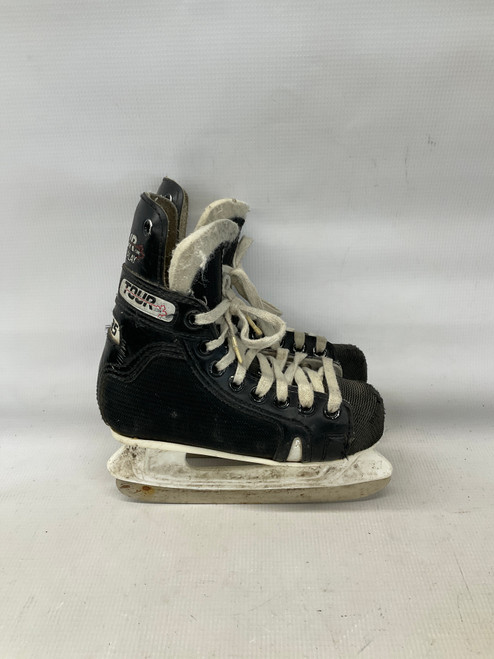 Vist Large View of Product Image Which is Used Tour POWER PLAT XL-35 Youth Hockey Skate Black Youth 12.0