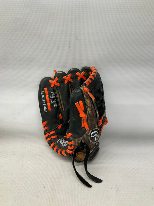 Vist Large View of Product Image Which is Used Rawlings PM10BHC BB/SB Glove LH Throw Camouflage 10"
