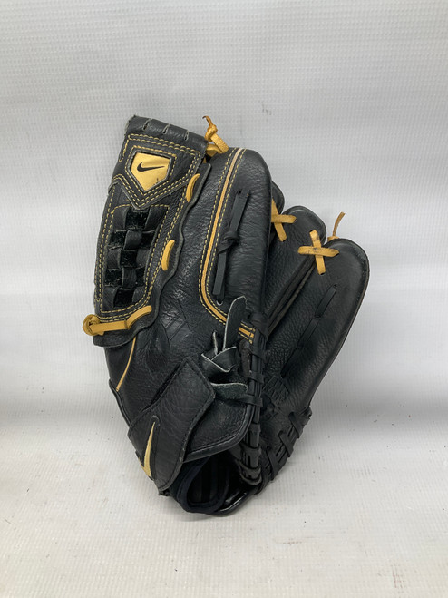 Vist Large View of Product Image Which is Used Nike DE EDGE BB/SB Glove RH Throw Black 11 1/2"