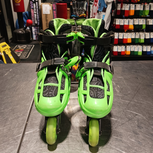 Vist Large View of Product Image Which is Used RollerDerby ROLLERDERBY SKATES Senior Rec Fitness Skates Green Adjustable