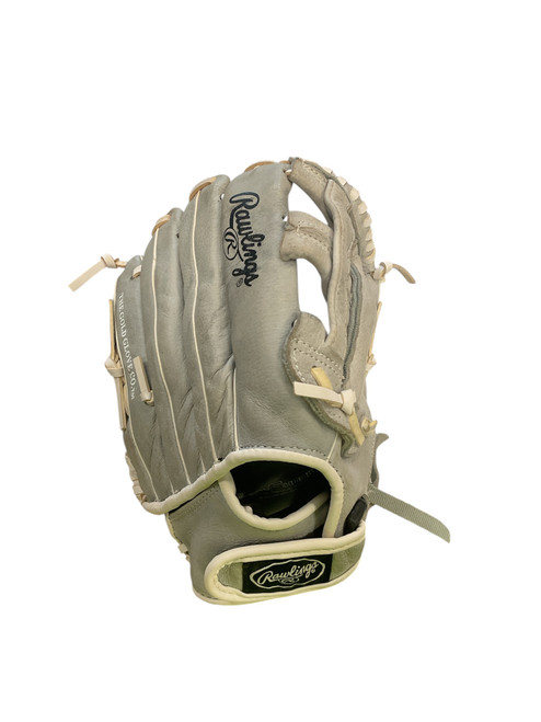 Vist Large View of Product Image Which is Used Rawlings HIGHLIGHT BB/SB Glove RH Throw Grey 12 1/2"