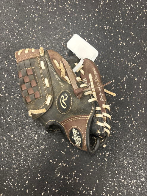 Vist Large View of Product Image Which is Used Rawlings PL90MB BB/SB Glove RH Throw Black 9"