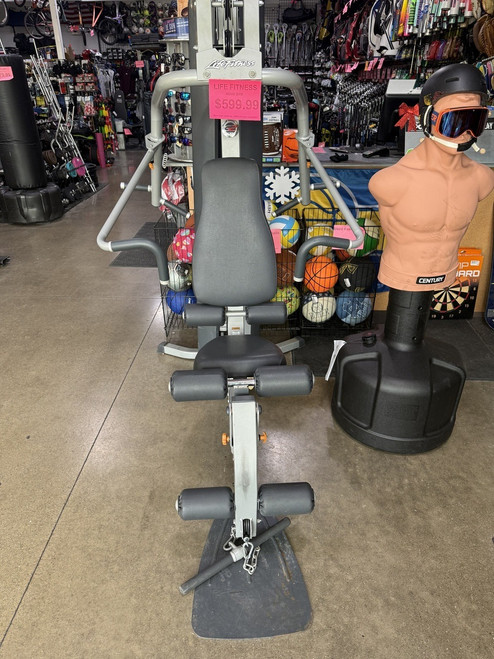 Vist Large View of Product Image Which is Used Life Fitness G2 160LB WEIGHT STACK Home Gym w/Plates