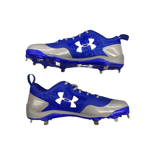 Vist Large View of Product Image Which is Used Under Armour HEATER LOW ST BB/SB Cleats Royal Blue Senior 13