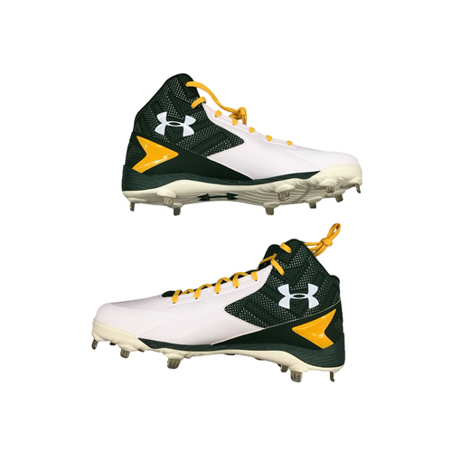 Vist Large View of Product Image Which is Used Under Armour TEAM YARD MID ST BB/SB Cleats Green Senior 13