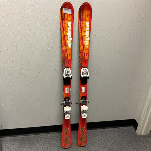 Vist Large View of Product Image Which is Used Alpina COMET Boys DH Ski/Binding Red 130 cm