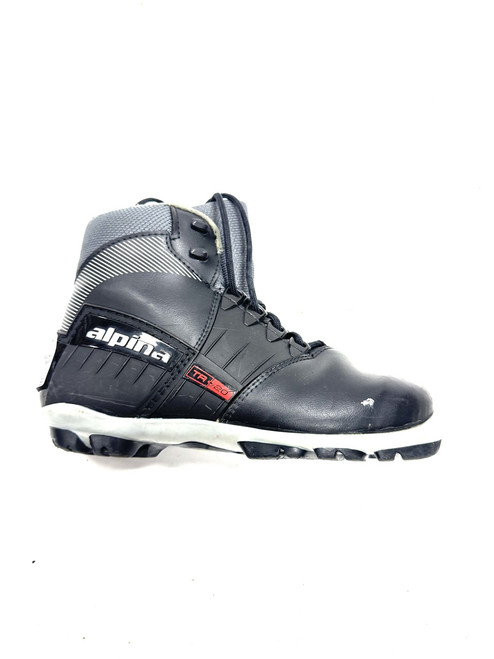 Vist Large View of Product Image Which is Used Alpina Boys NNN XC Ski Boots Black JR-03