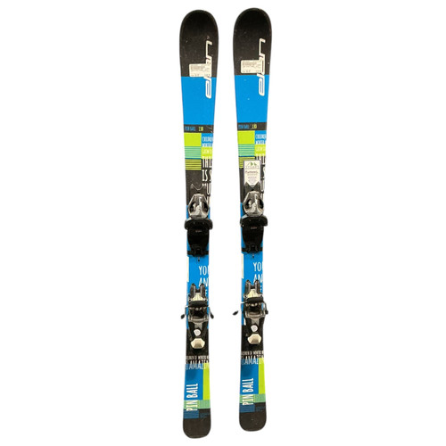 Vist Large View of Product Image Which is Used Elan PINBALL Boys DH Ski/Binding Royal Blue 130 cm