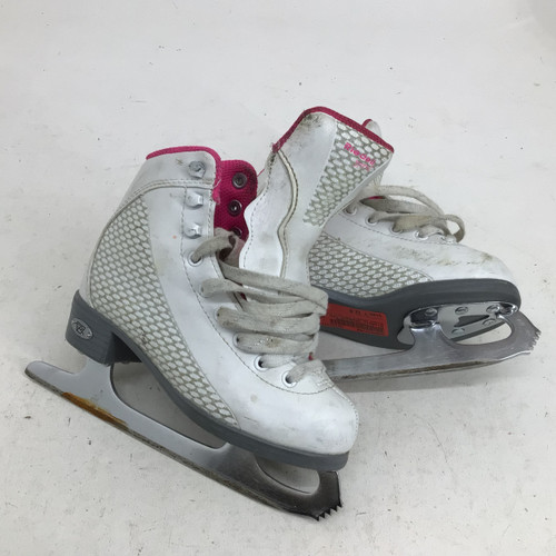 Vist Large View of Product Image Which is Used Riedell SPARKLE YTH 12.0 FIGURE SKATES Girls Figure Skate White Youth 12.0