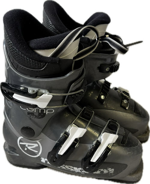 Vist Large View of Product Image Which is Used Rossignol COMP J Boys DH Ski Boot Black And Grey 235 MP - J05.5 - W06.5