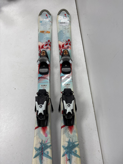 Vist Large View of Product Image Which is Used Rossignol FUN GIRL Girls DH Ski/Binding White 100 cm