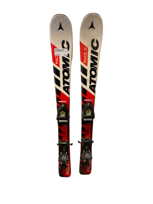 Vist Large View of Product Image Which is Used Atomic RACE 5 Boys DH Ski/Binding Red 100 cm