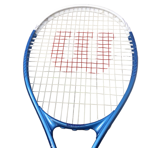 Vist Large View of Product Image Which is Used Wilson ULTRA POWER XL 112 Adult Tennis Racquet Royal Blue 4 3/8"